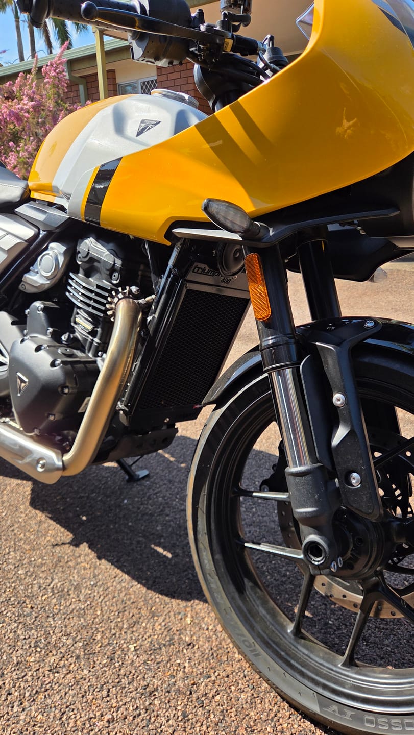 Customer photo review of Triumph Speed 400 2024-26 Radiator Guard