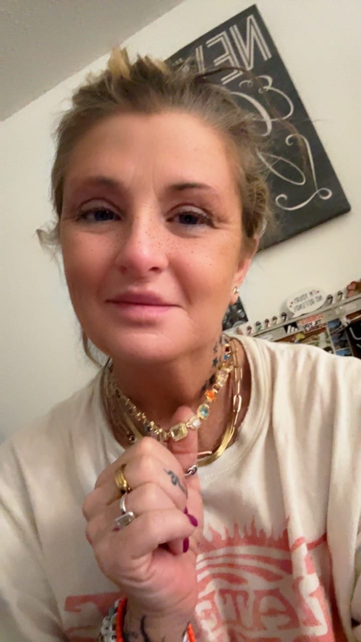 Customer photo review of Solstice Gemstone Necklace