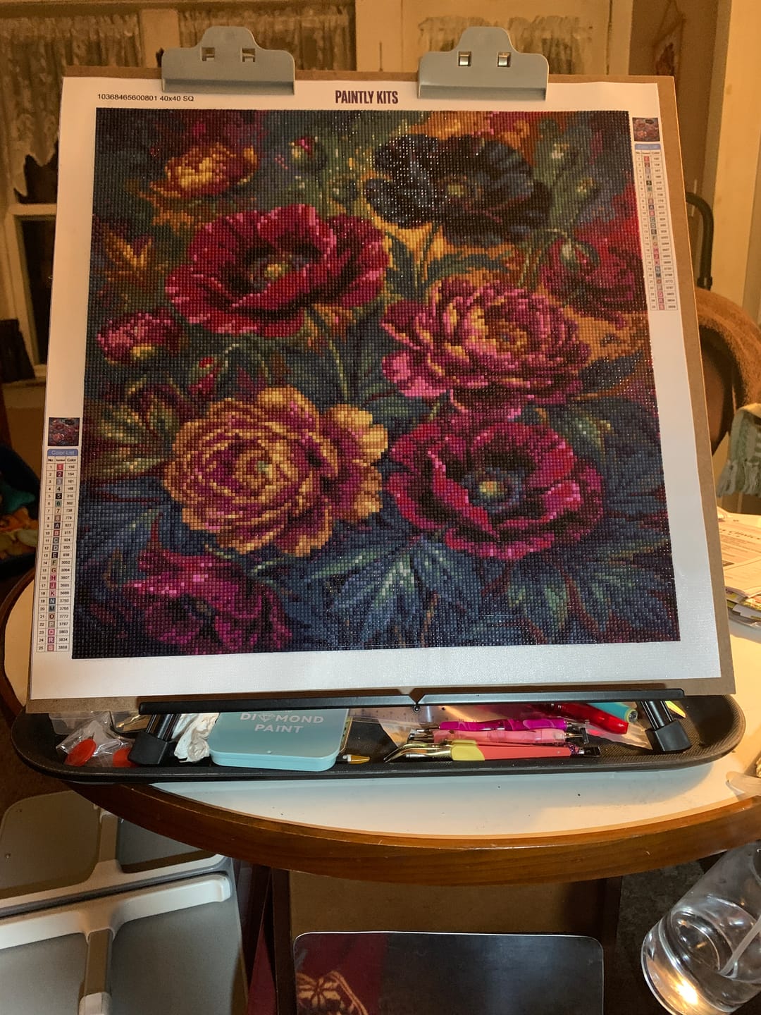 Customer photo review of Jewel Tone Poppy Peony (Diamond Painting)