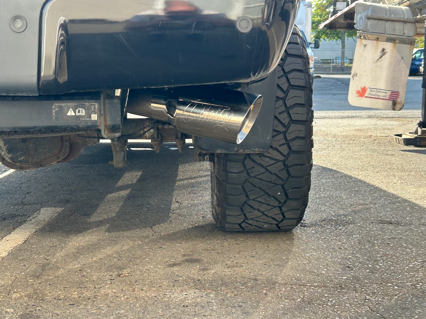 Customer photo review of Universal 4 to 6" Dirty Stainless Exhaust Tip (DDC-EXH-A055)