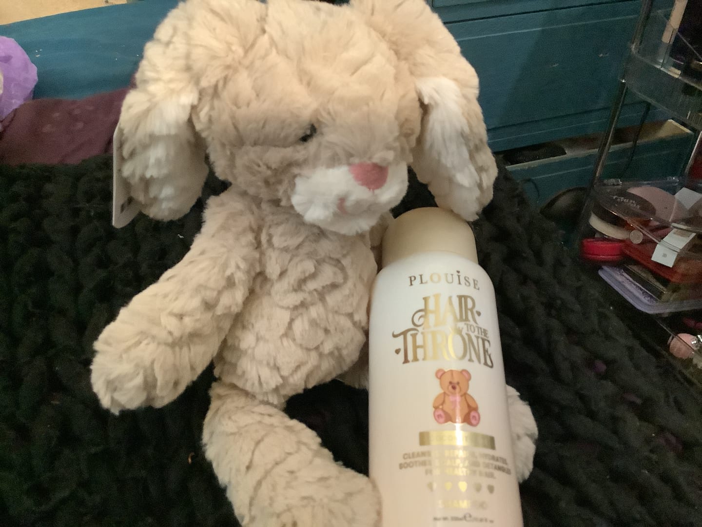 Customer photo review of Teddy Hair To The Throne Shampoo