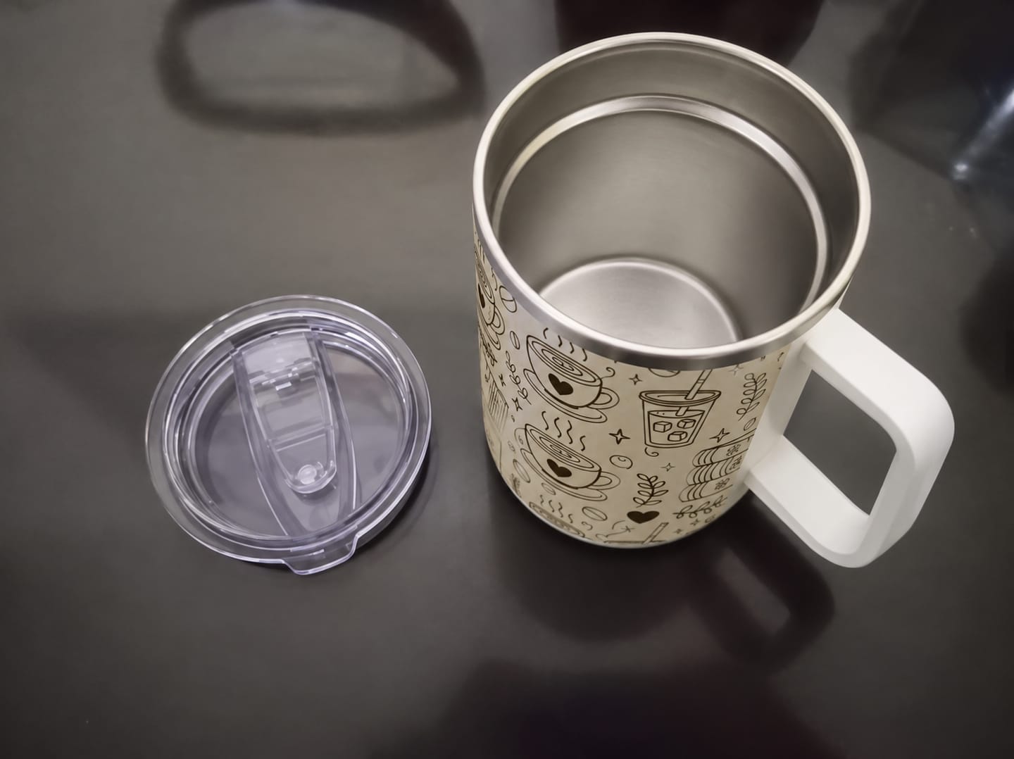 Customer photo review of Do Not Disturb Insulated Mug