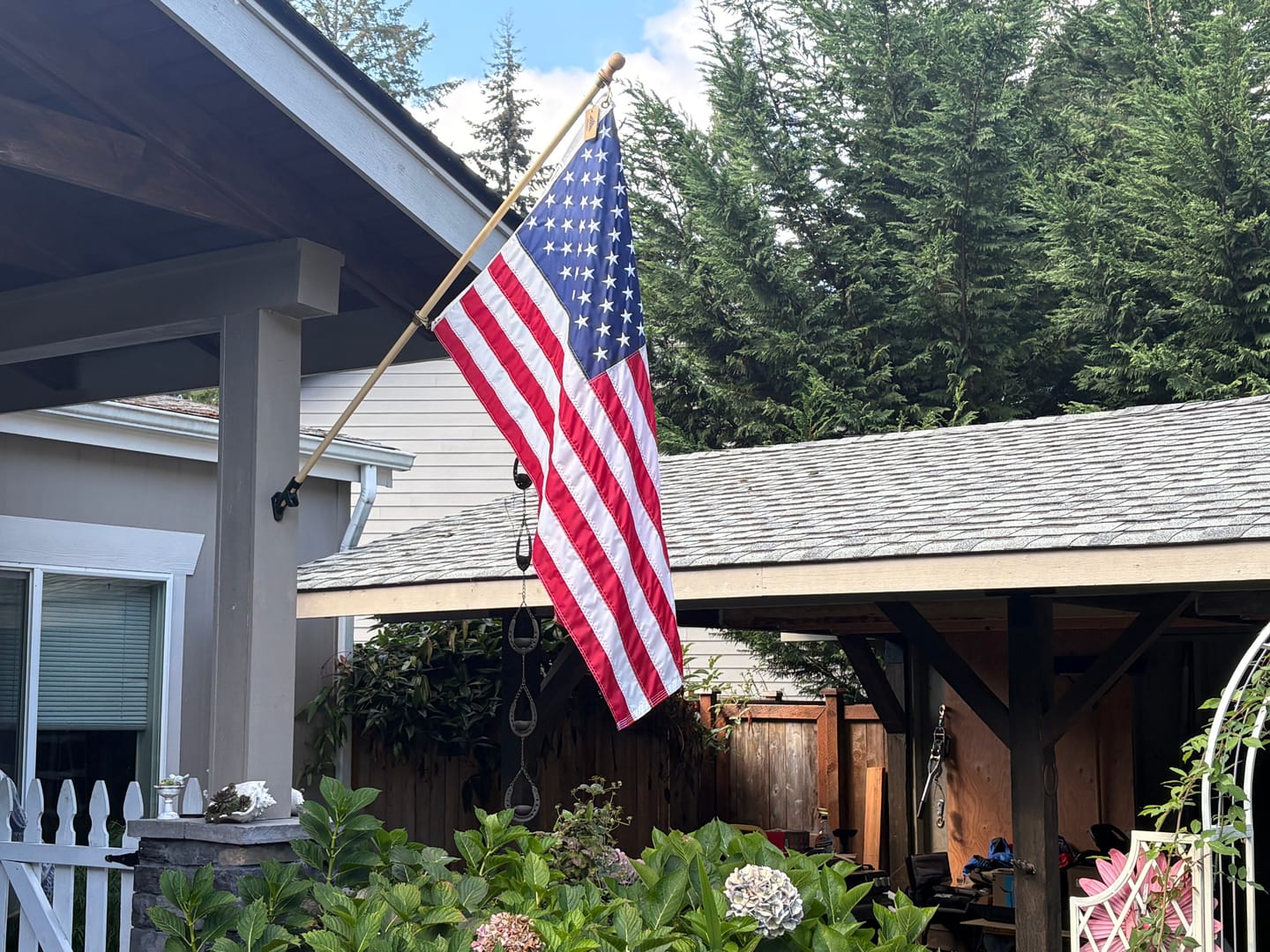 Customer photo review of 3' x 5' American Flag Set