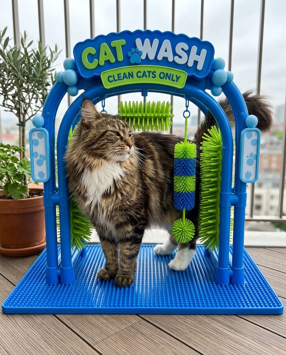 Customer photo review of The Purr Arch - Massage Station