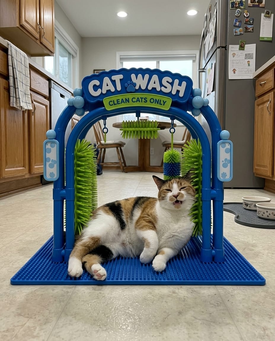 Customer photo review of The Purr Arch - Massage Station