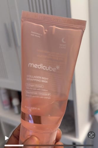 Customer photo review of Collagen Night Wrapping Mask