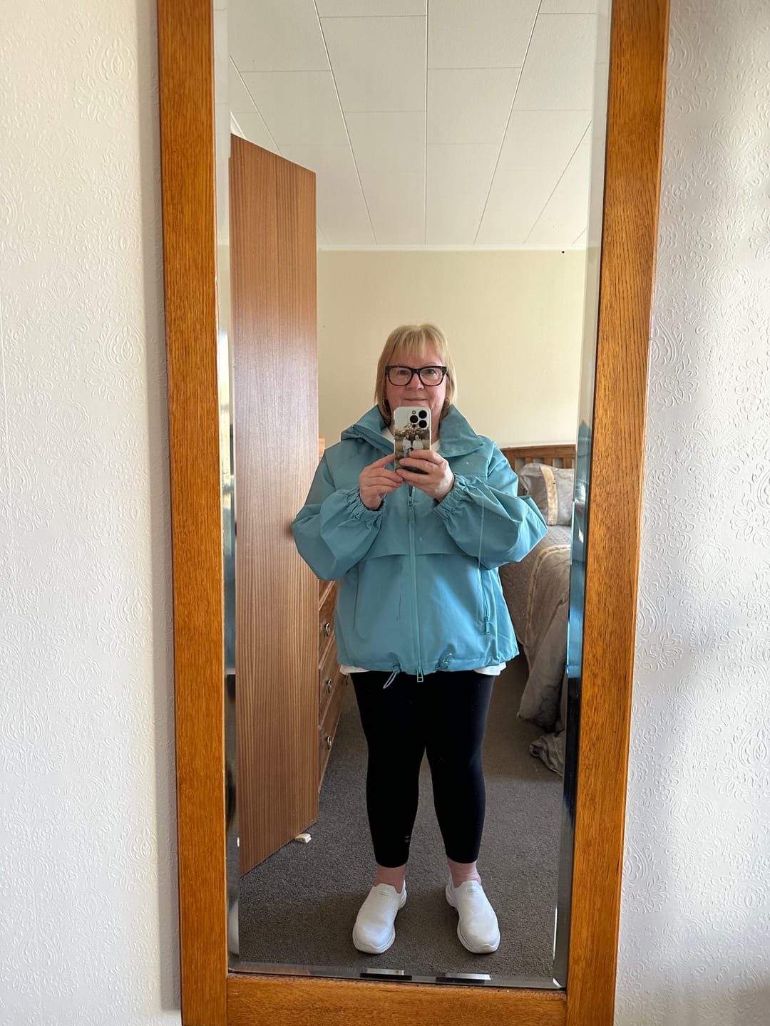 Customer photo review of Maggie Rain Jacket - Aqua