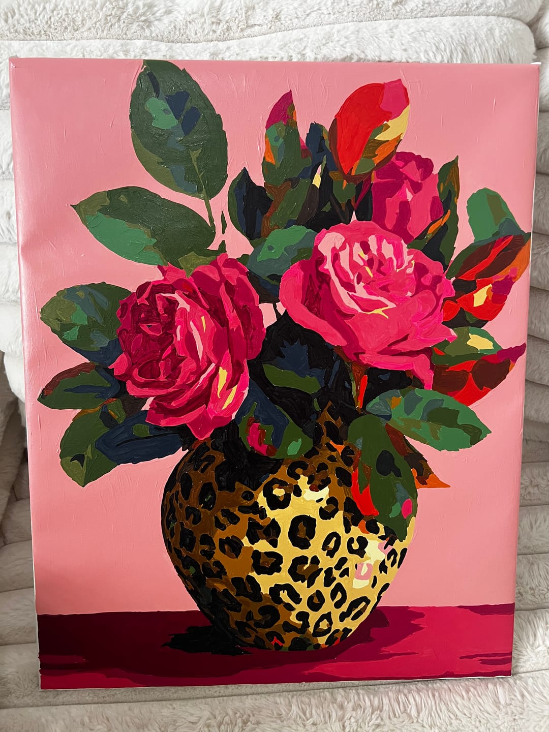 Customer photo review of Wild Roses | Paint by Number