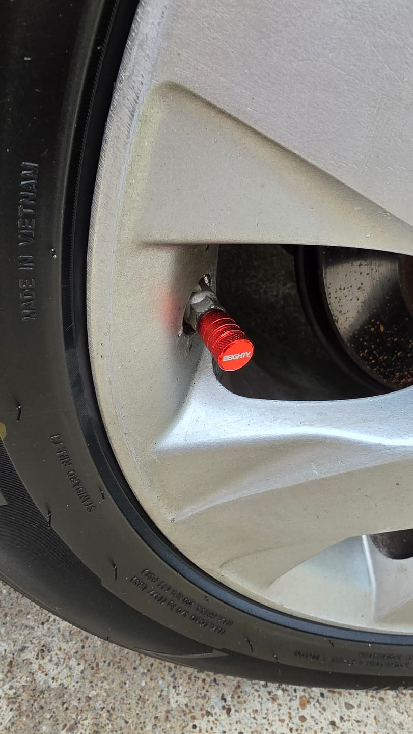 Customer photo review of 80Eighty® Red Valve Stem Caps