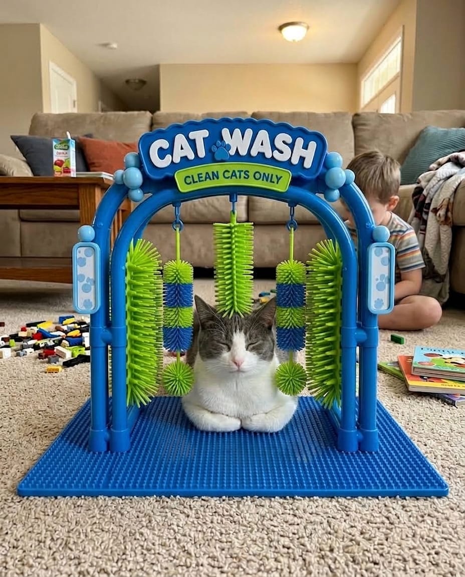 Customer photo review of The Purr Arch - Massage Station