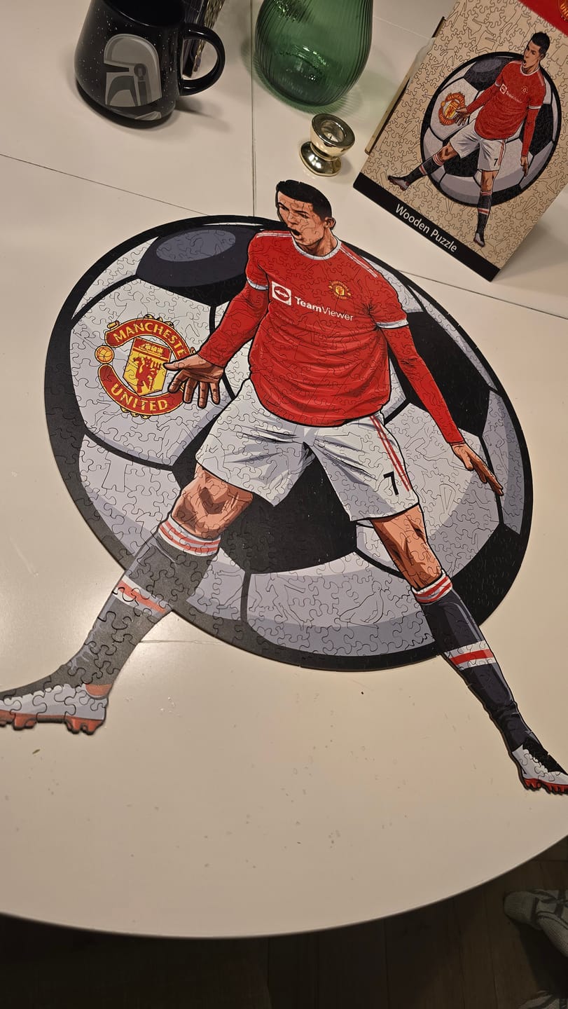 Customer photo review of Cristiano Ronaldo Wooden Puzzle