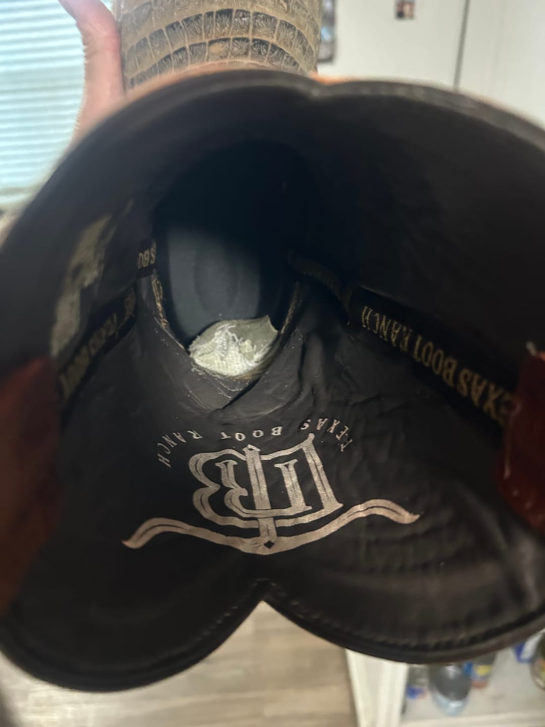 Customer photo review of Brown Caiman Belly Leather Boots With 3D Lightweight Sole - Composite Toe