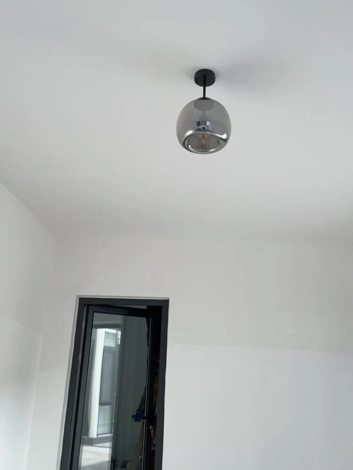 Customer photo review of Black Ceiling Light for Living Room, Hand-Blown Glass, 25 cm