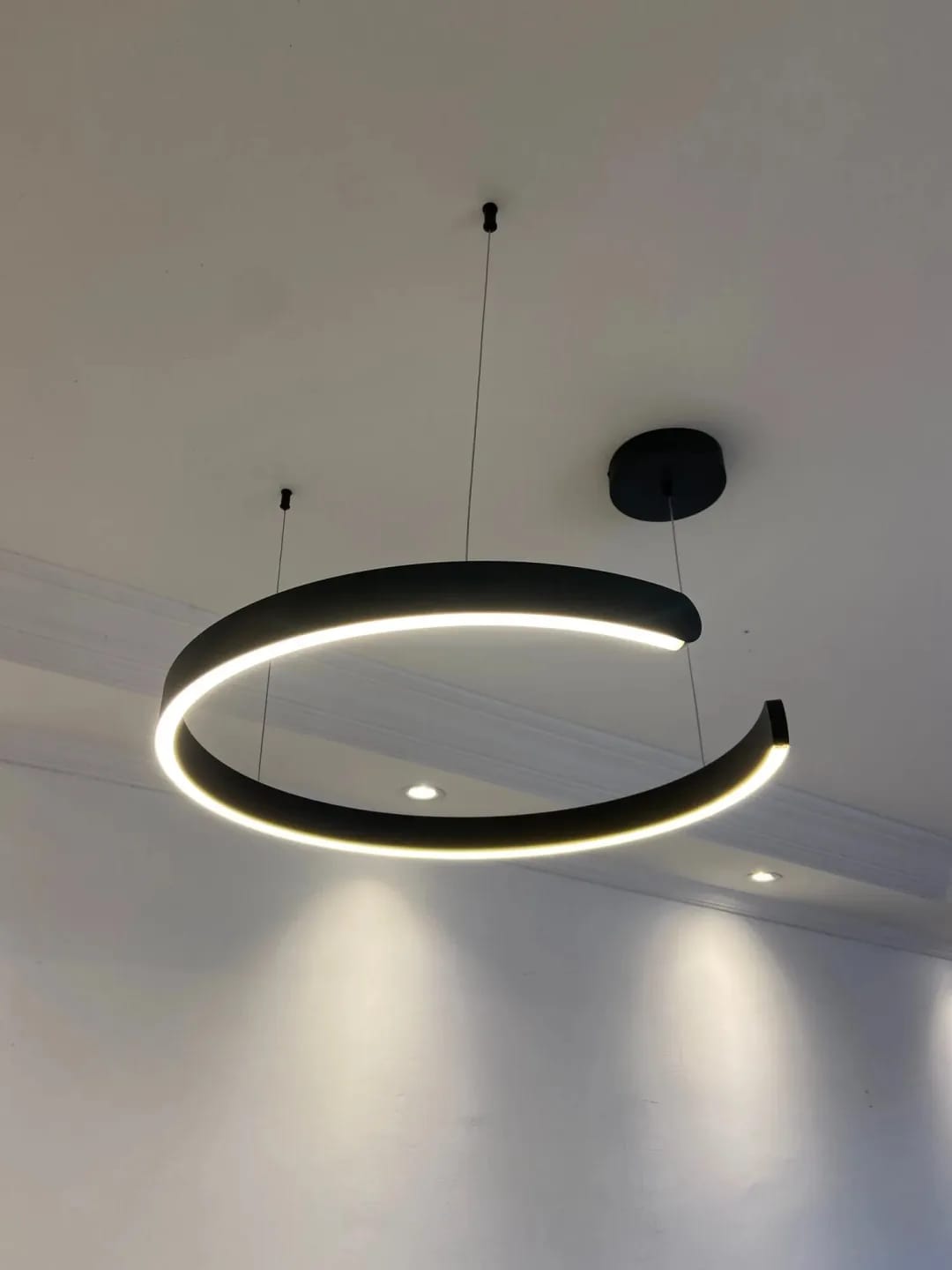 Customer photo review of Gold Chandelier for Living Room, Adjustable Ring, 80 cm