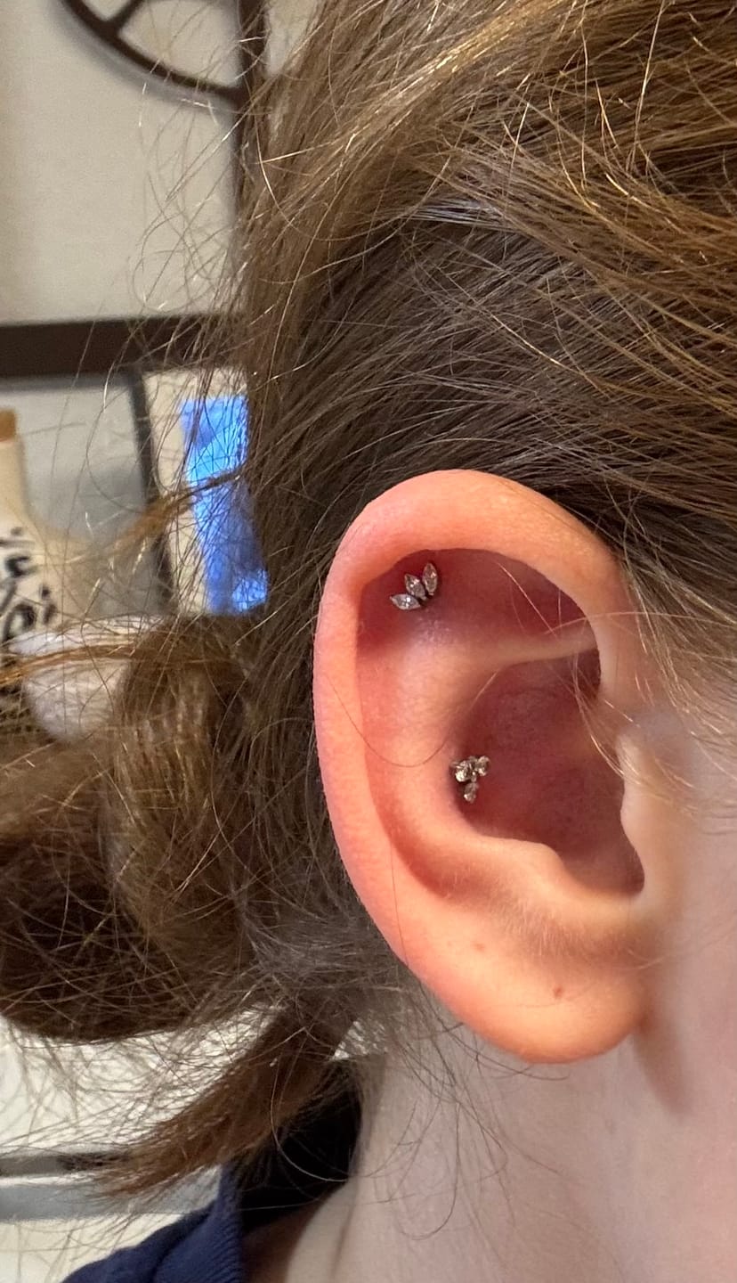 Customer photo review of Cataleya Piercing | Titan