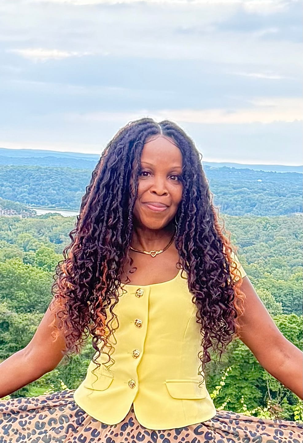 Customer photo review of Outre Glueless Pre-Braided HD 13x4 Lace Front Wig - BOHO DEEP LOCS 26"