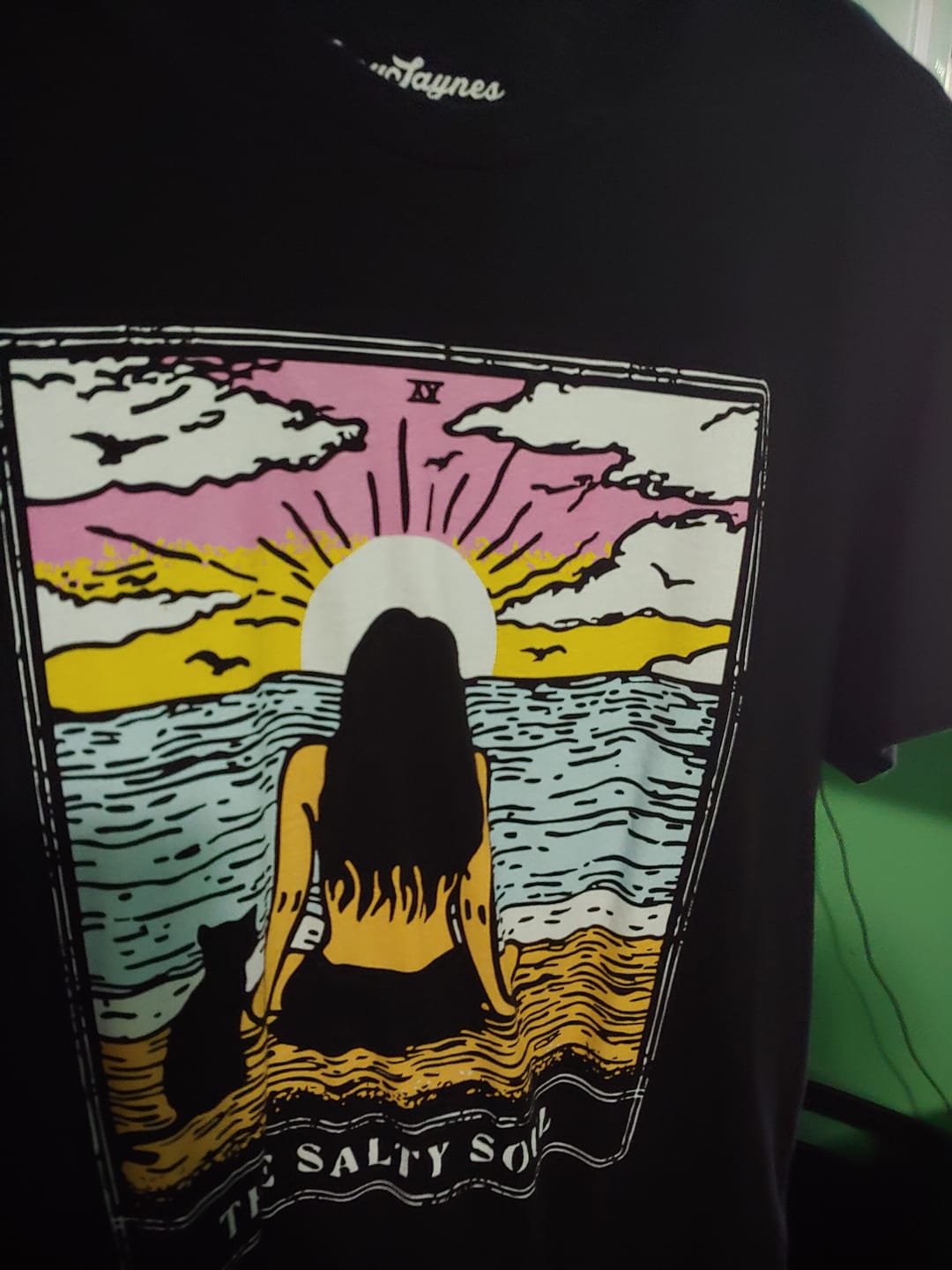 Customer photo review of The Salty Soul Tarot Card Tee