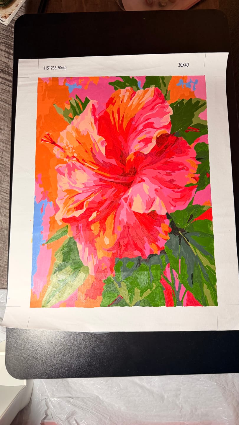 Customer photo review of Surprise Painting | Paint by Numbers