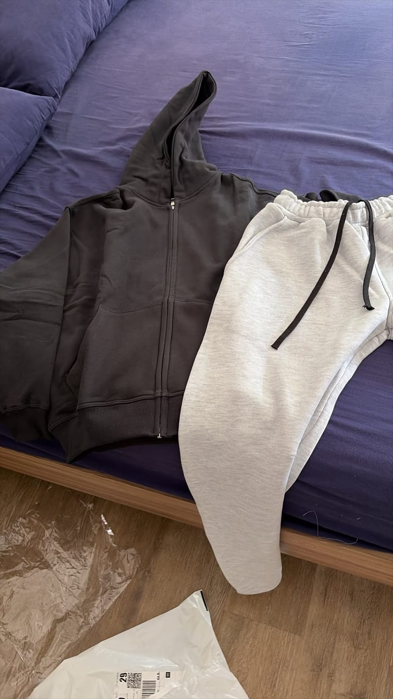 Customer photo review of Sweatpants Baggy Fit Blanks 500GSM Sport Grey