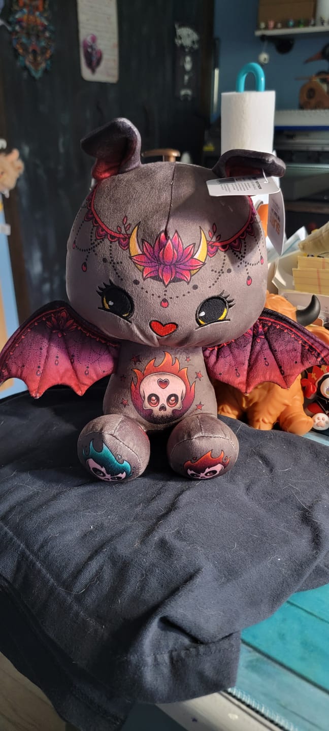 Customer photo review of Slate the Bat Plushie