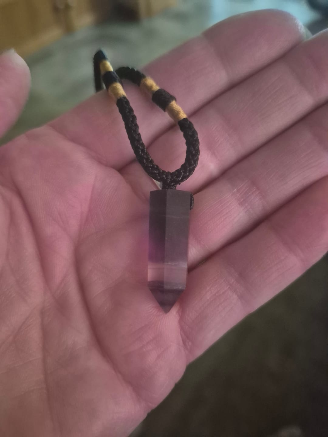 Customer photo review of Natural Fluorite Necklace