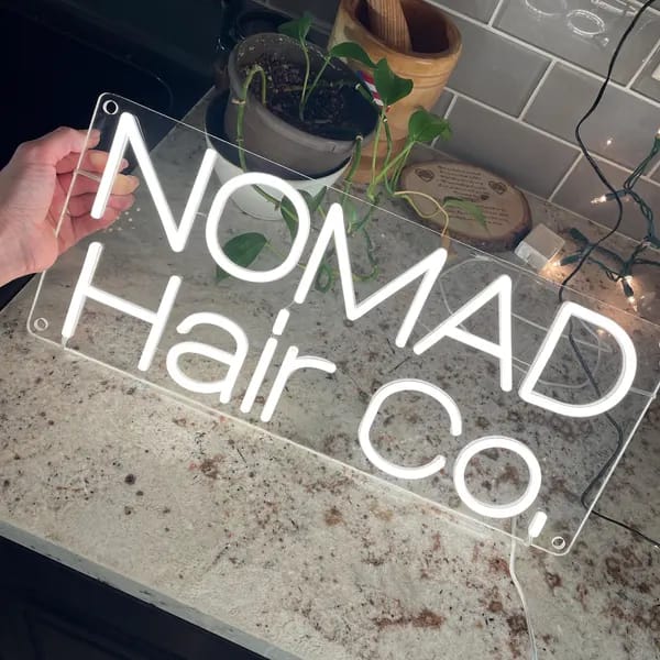 Customer photo review of Custom Neon: NOMAD HAIR Co