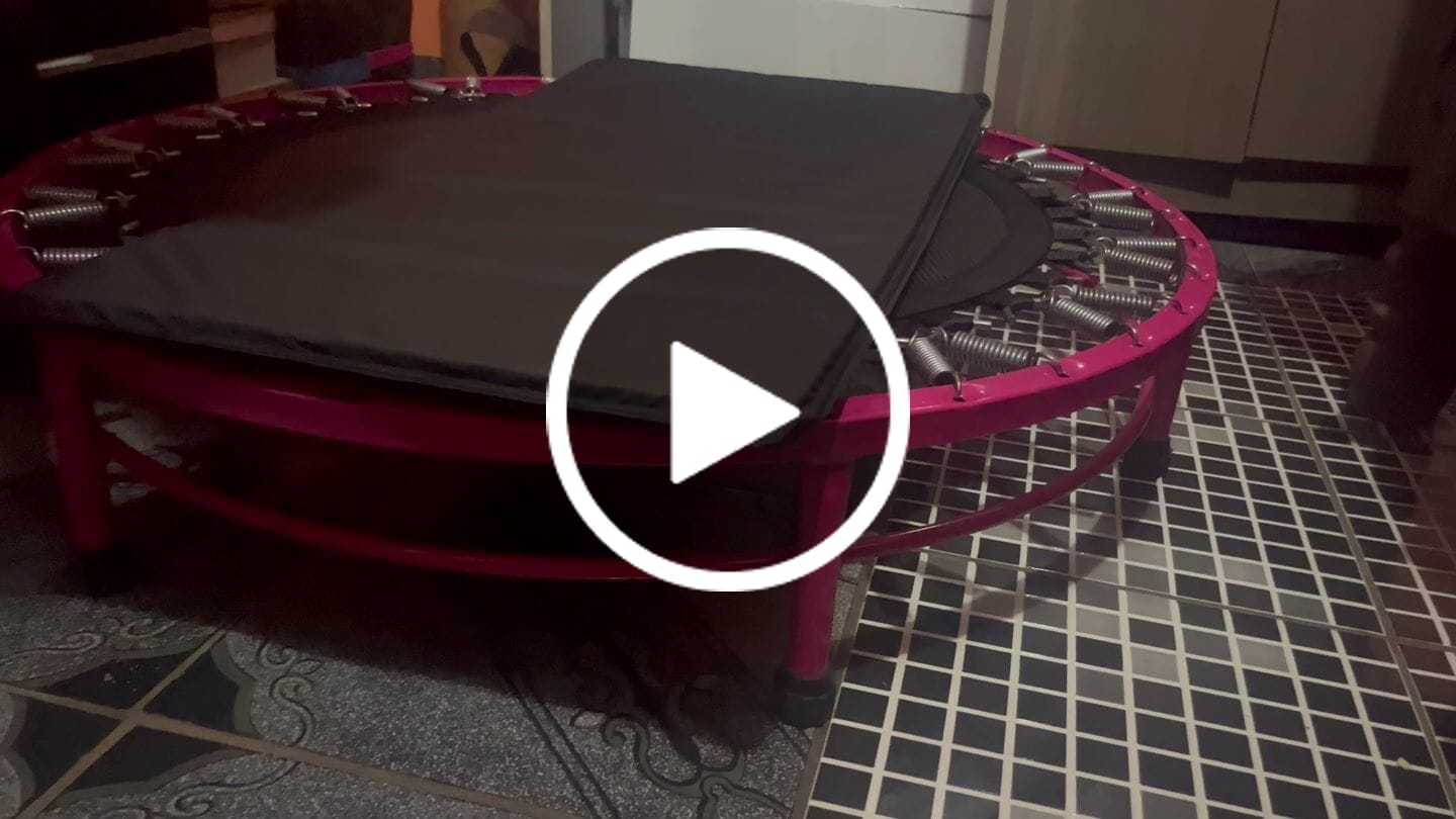 Customer video review of Mini Jump Trampolim Profissional 36 Molas