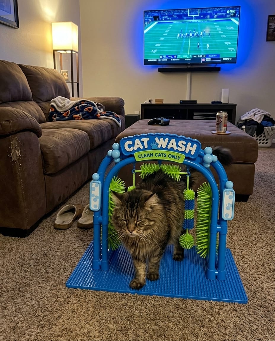Customer photo review of The Purr Arch - Massage Station