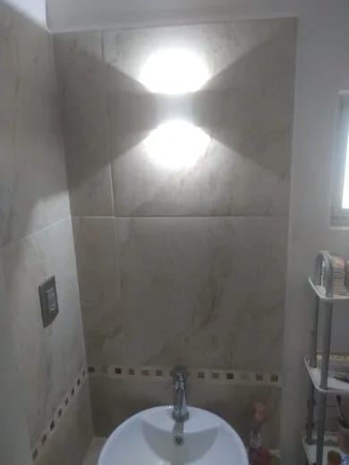 Customer photo review of Acrylic Wall Lamp for Hallway, Small Square Fitting, 10 cm