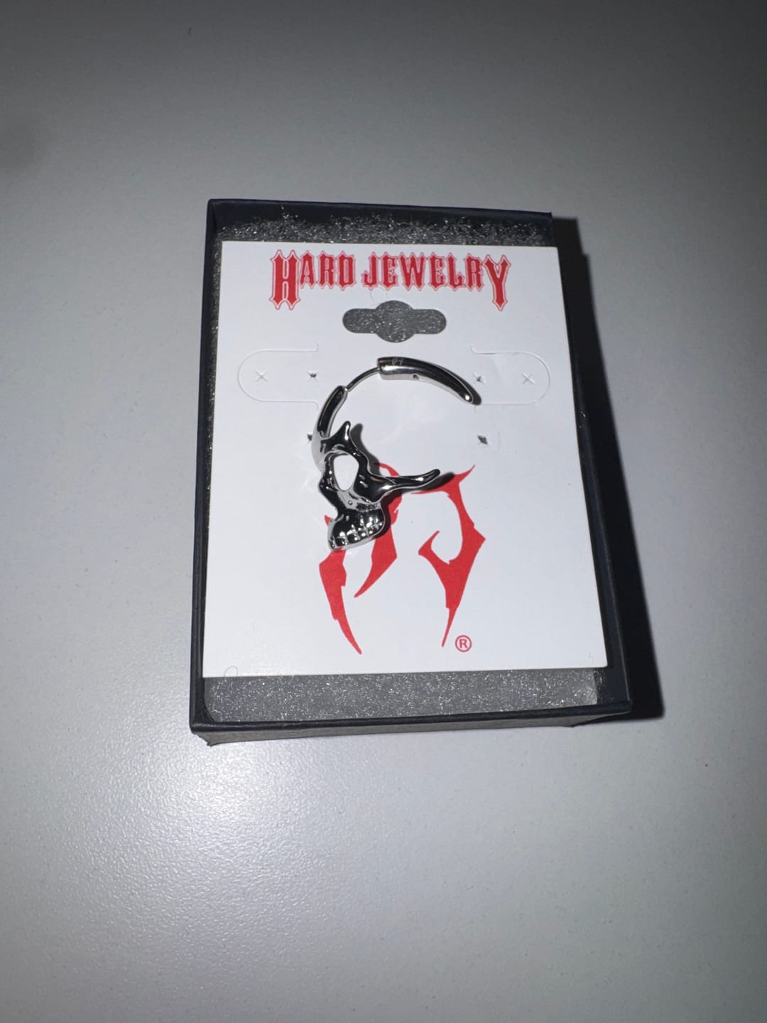 Customer photo review of SKULL HOOP EARRINGS