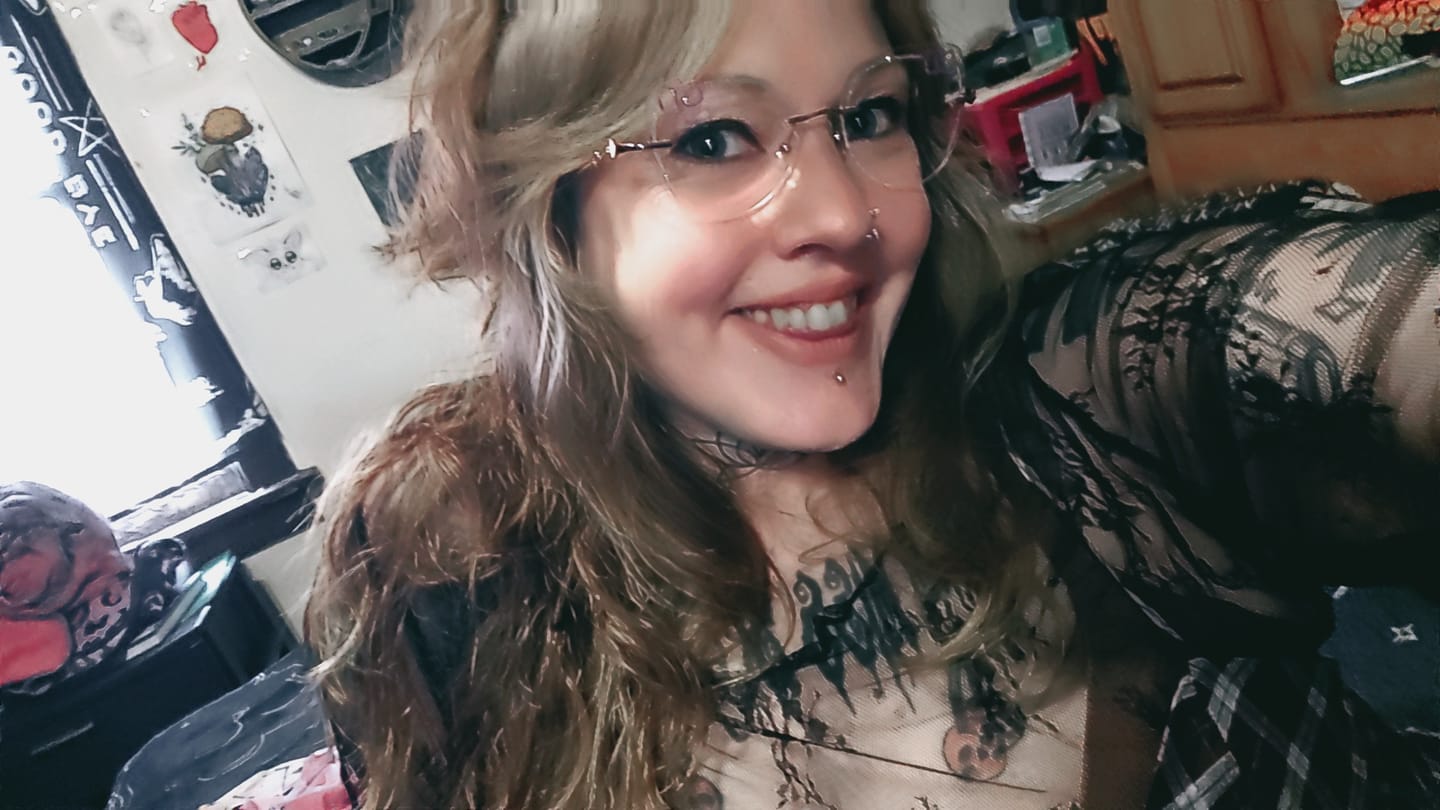 Customer photo review of Kitty Eyeglasses