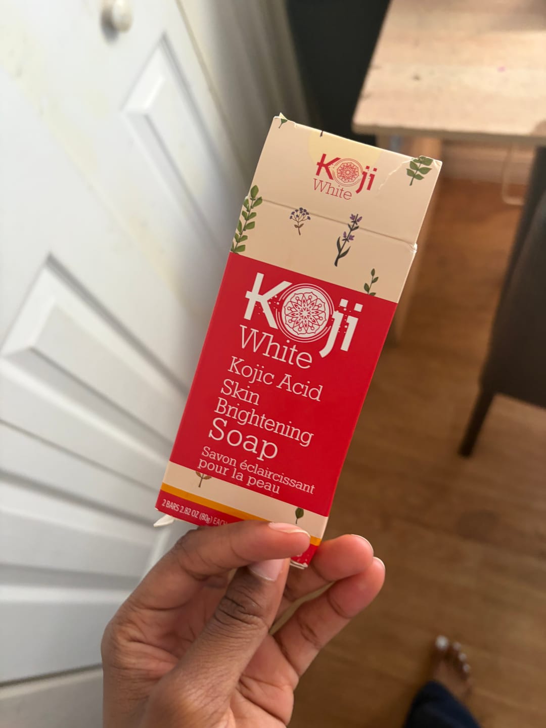 Customer photo review of Pure Kojic Acid Skin Brightening Soap (2 Bars)