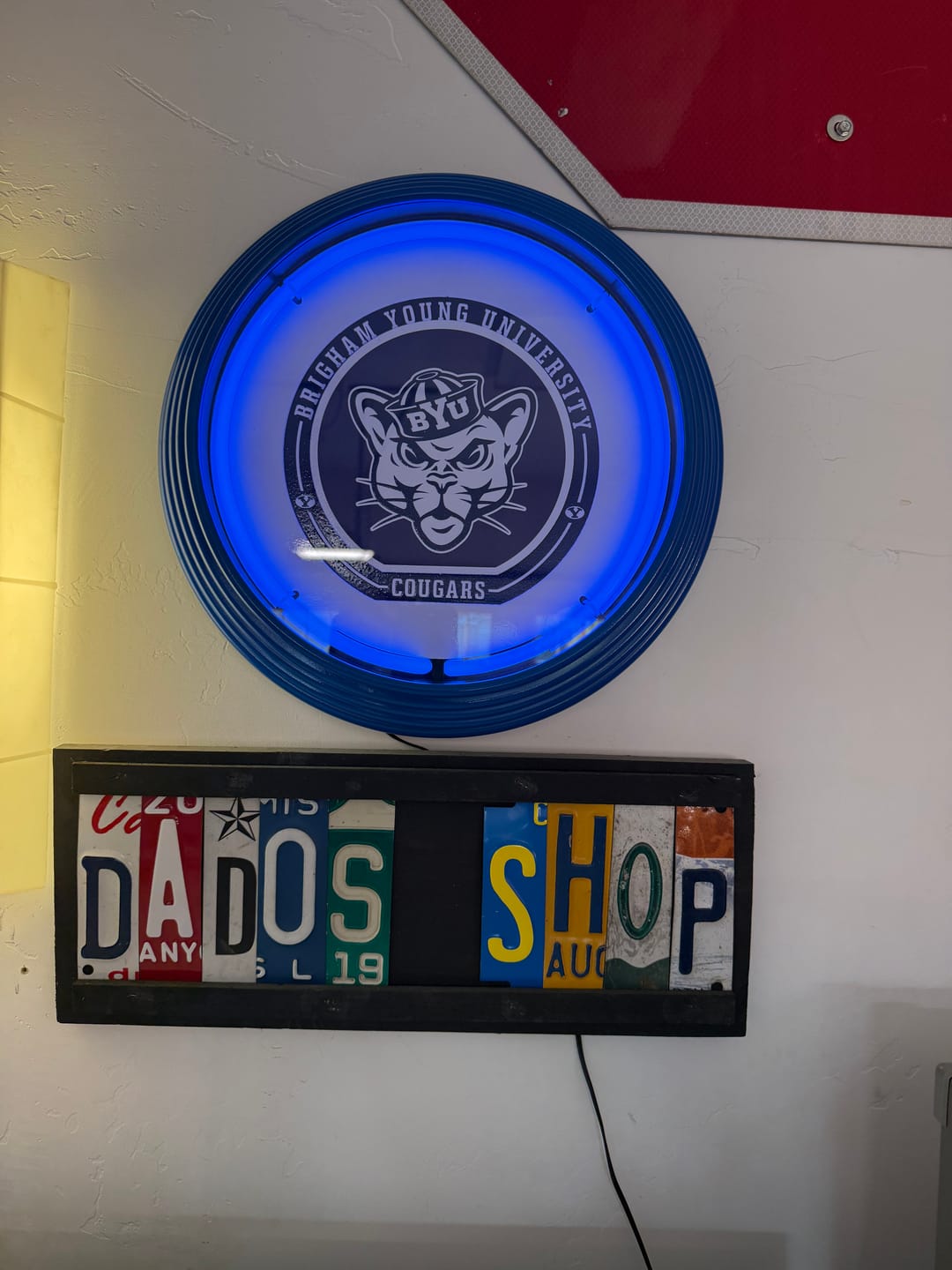 Customer photo review of BYU Cougars "Double Play" On the Shelf or on the Wall Art