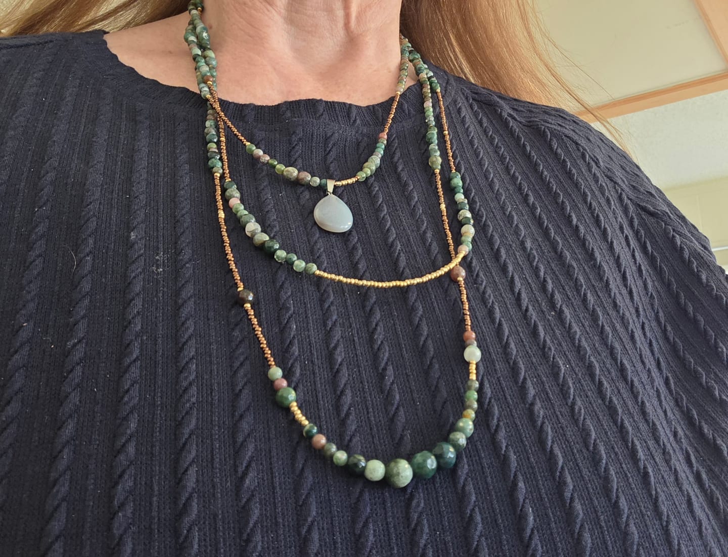 Customer photo review of Native 3 Layered Necklace