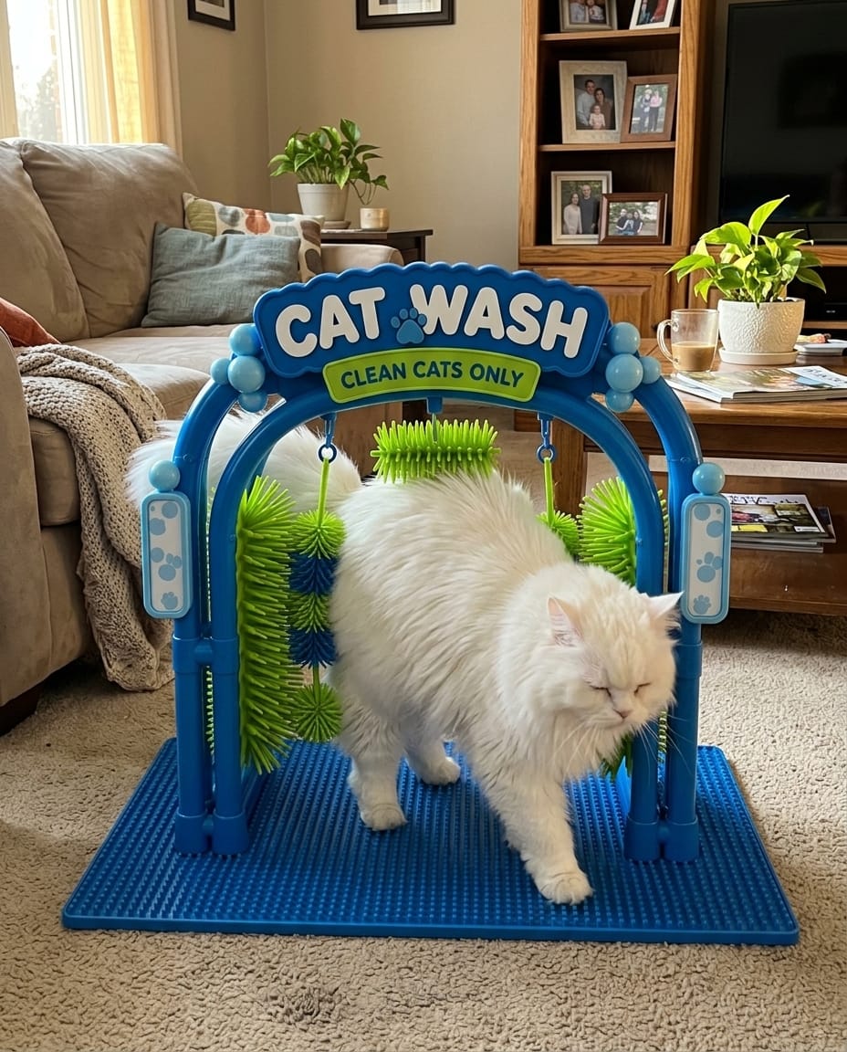 Customer photo review of The Purr Arch - Massage Station