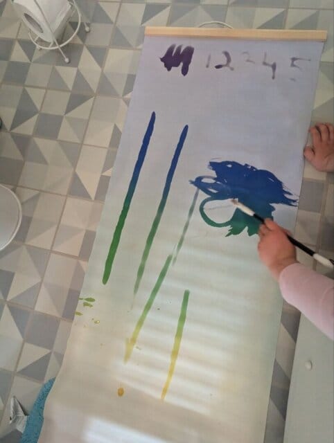 Customer photo review of Magic Drew Colorful Reusable Water Writing Cloth [FREE Water Cup + Brush]