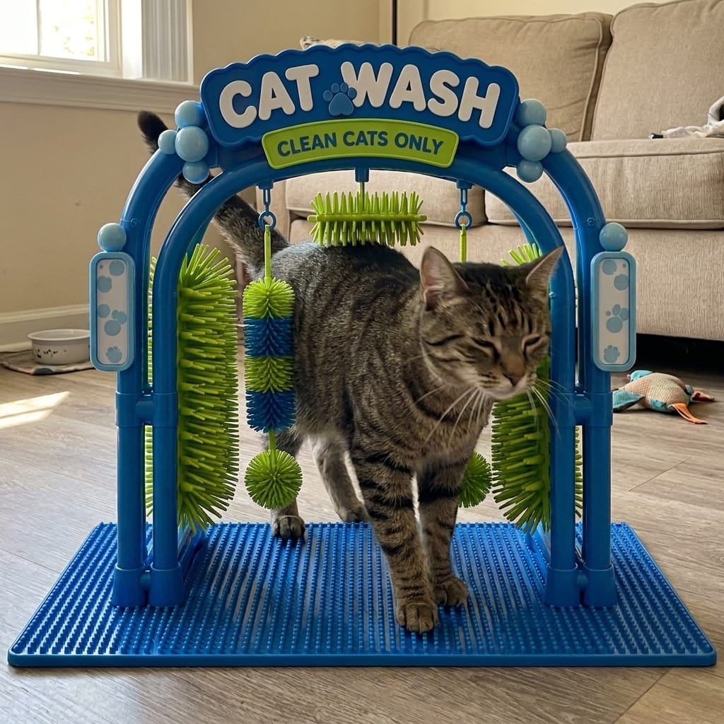 Customer photo review of The Purr Arch - Massage Station
