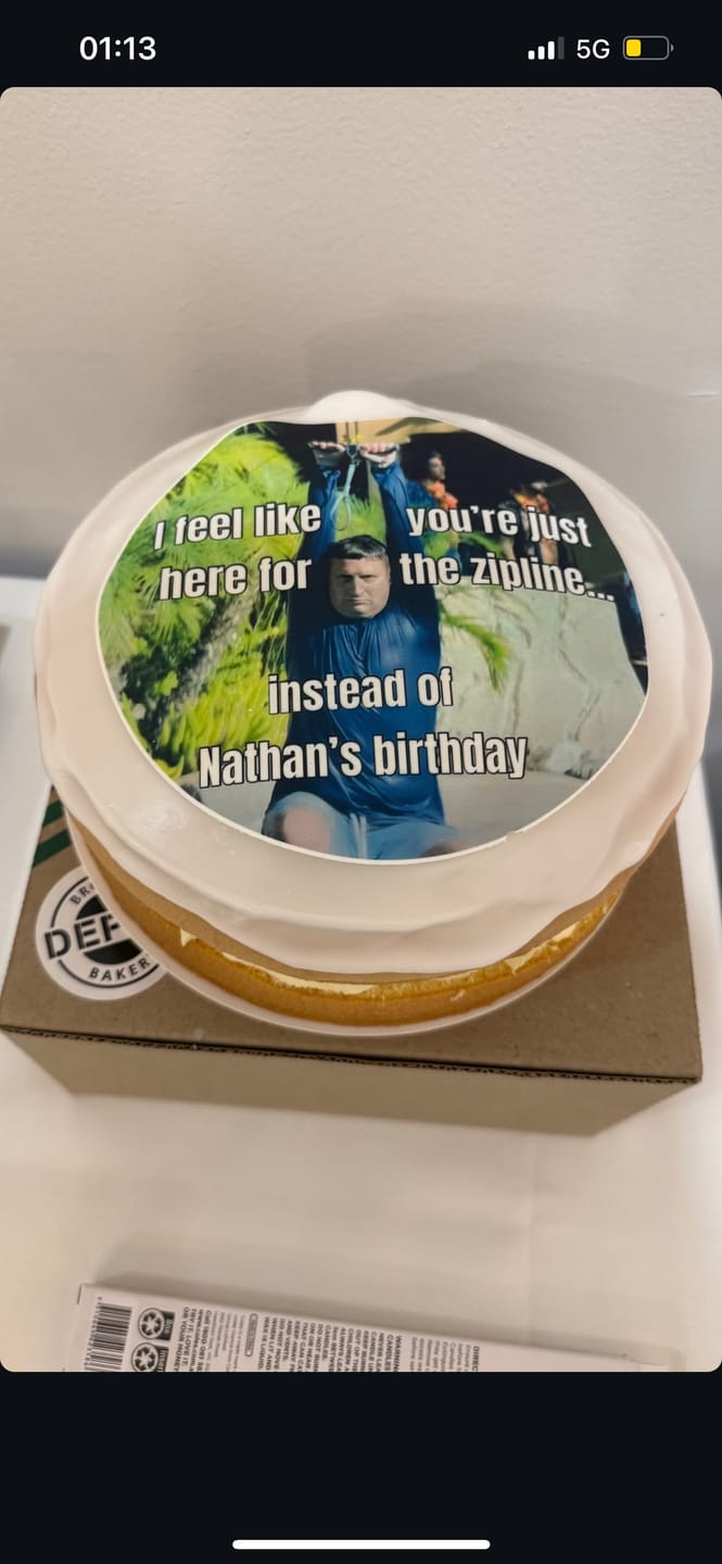 Customer photo review of 15 cm Round Custom Edible Icing Image