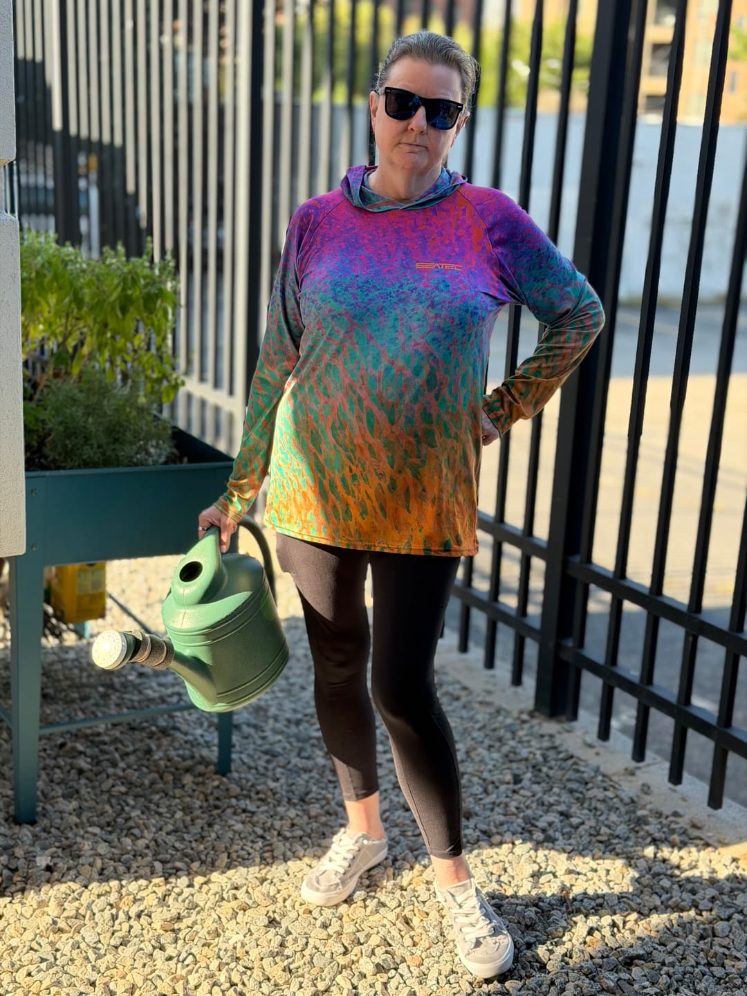 Customer photo review of Parrotfish Sport Tec Hooded Long Sleeve – Men's