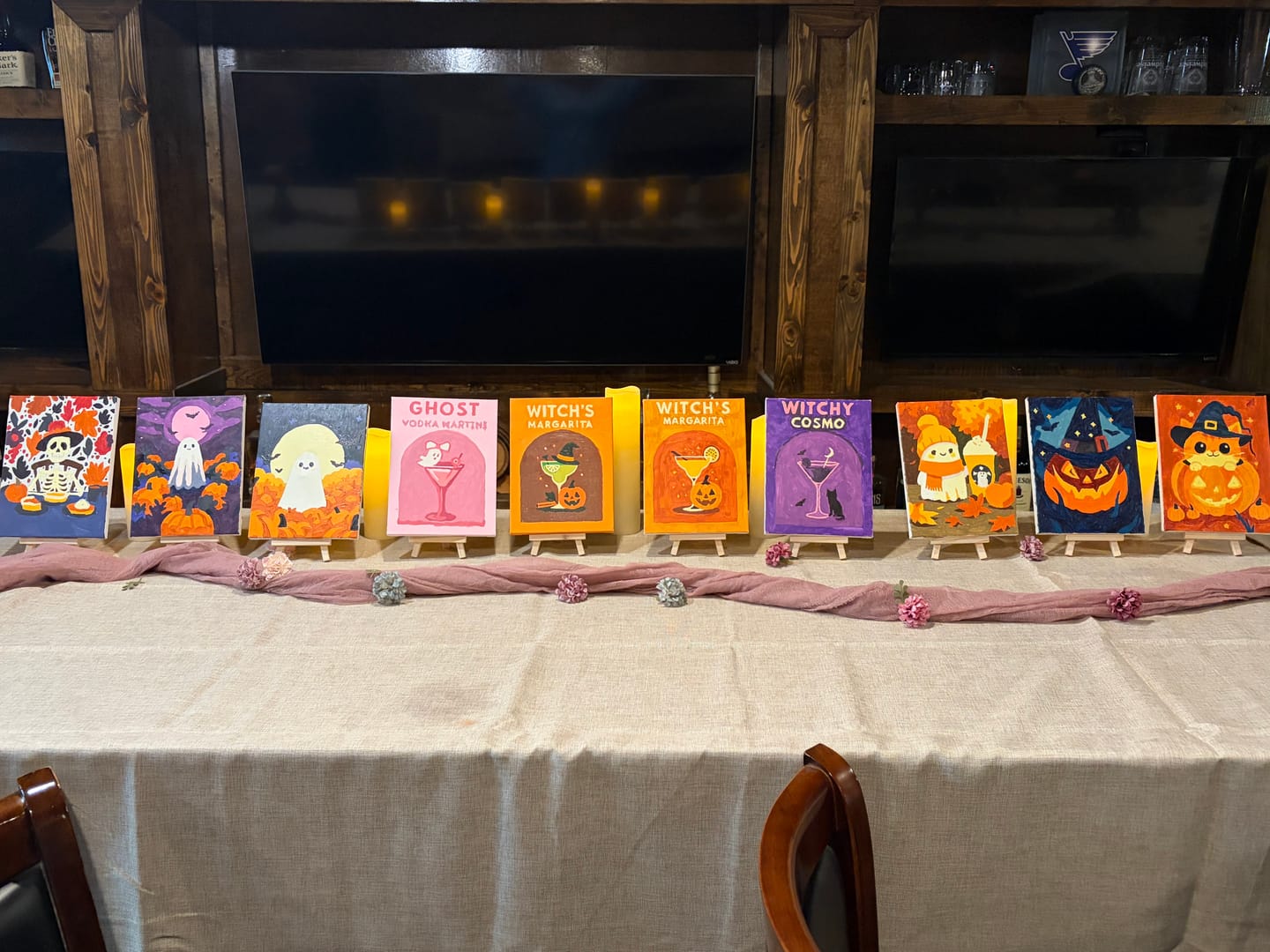 Customer photo review of 6 Mini Paintings - Halloween Cocktails Set