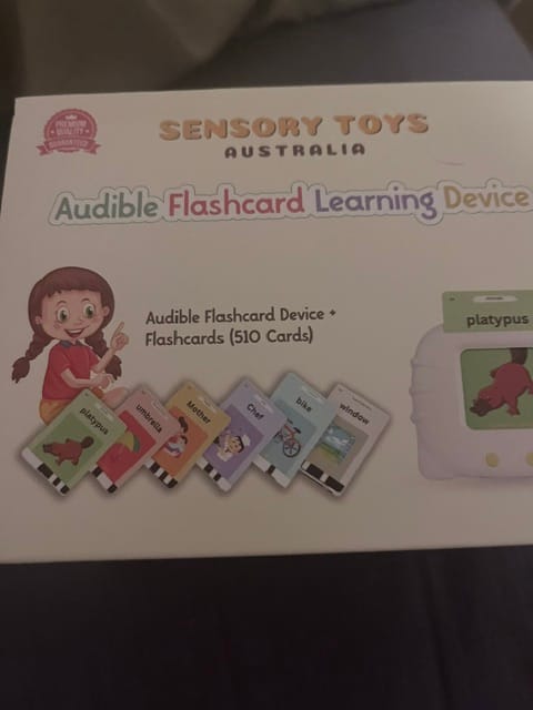 Customer photo review of AussieMate™ - Australian Accent Audible Flashcard Device