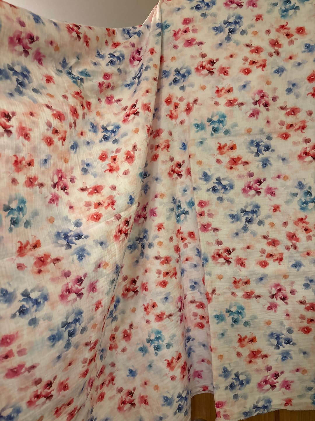 Customer photo review of Blush Bloom Double Gauze Fabric