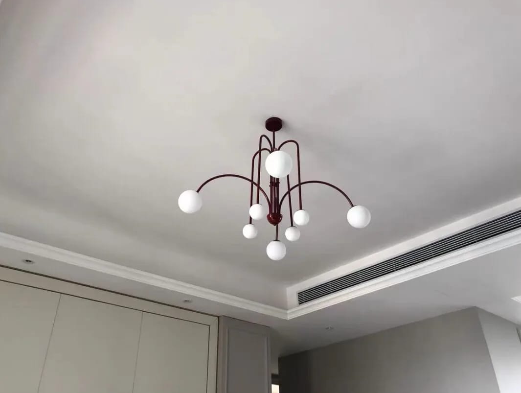Customer photo review of Black Chandelier for Living Room, Art Deco Arms, 6-Light