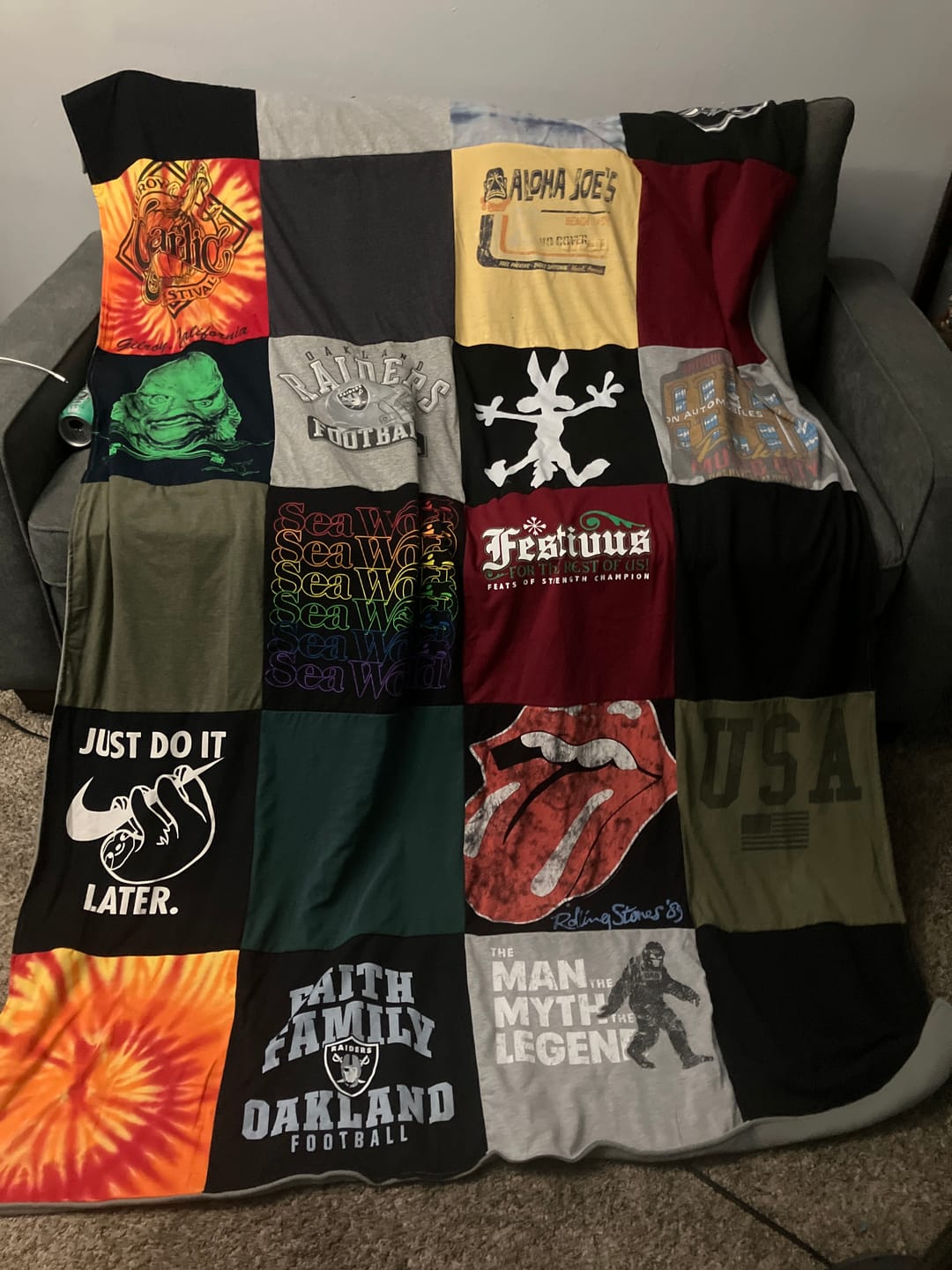Customer photo review of Project Repat T-Shirt Quilt