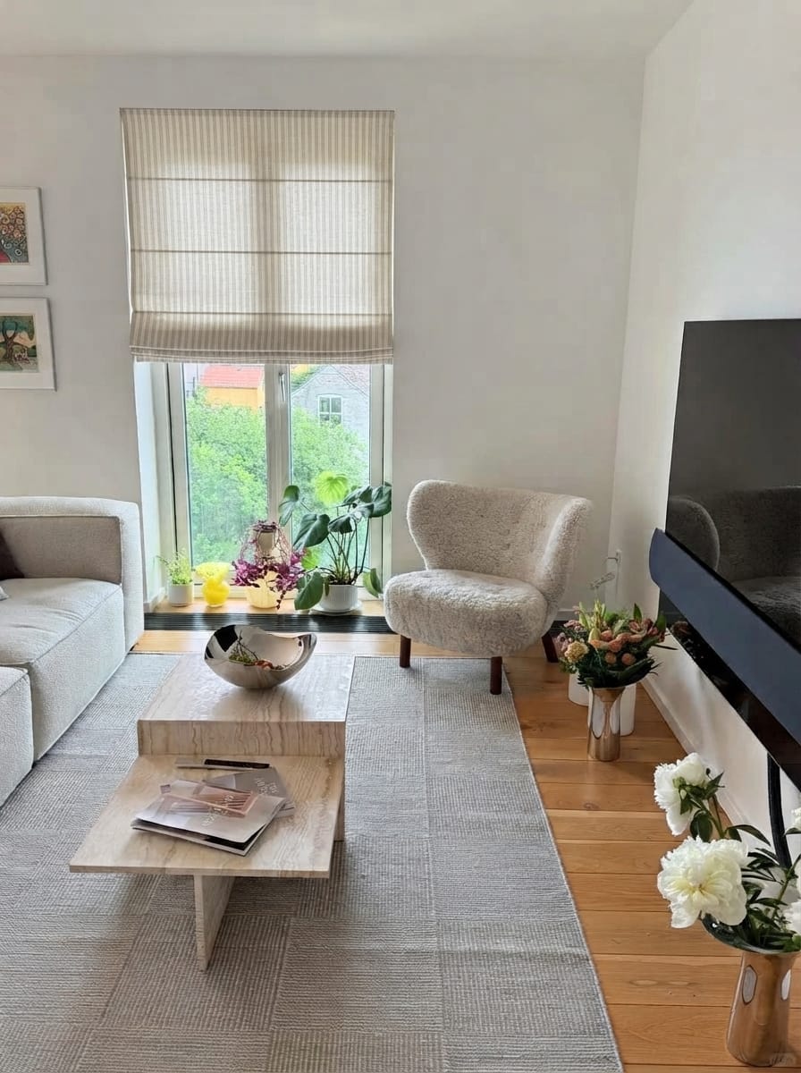 Customer photo review of Zaria Custom Motorized Roman Shades