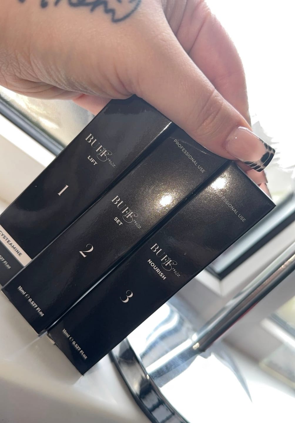Customer photo review of Cysteamine Brow & Lash Lamination Kit - Step 3 - 15ml