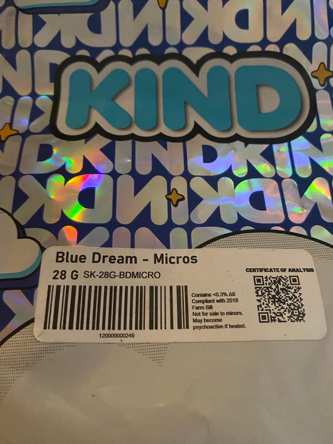 Customer photo review of KIND - Blue Dream - Micros - 28 Grams - Sativa