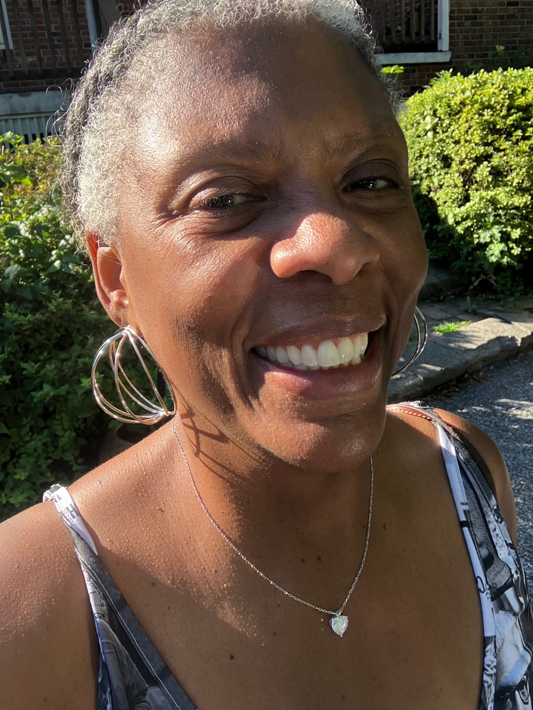 Customer photo review of Ohemaa Orbit Earrings