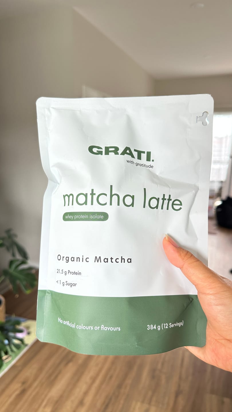 Customer photo review of GRATI. Protein Matcha Latte