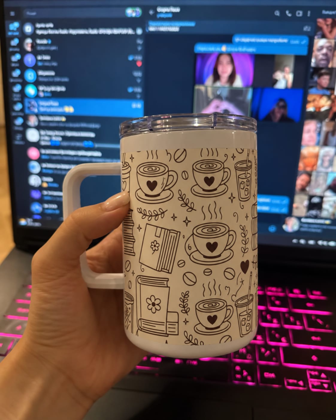 Customer photo review of Do Not Disturb Insulated Mug